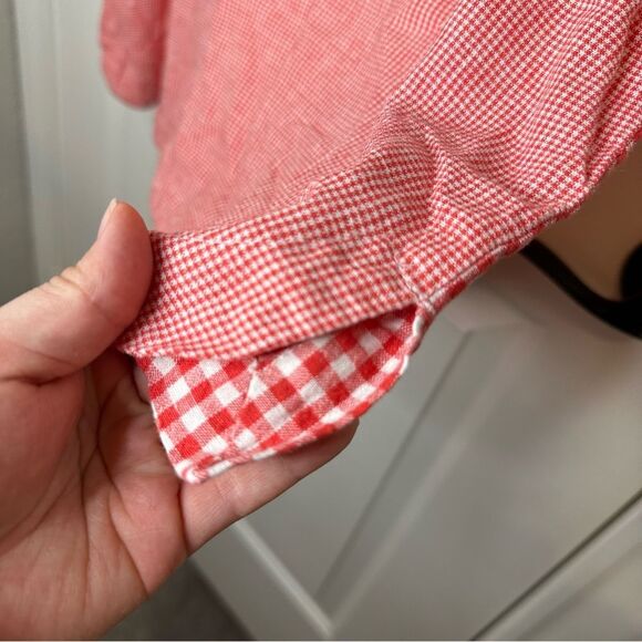 Croft & Barrow Red White Linen Blend Sleeveless Shell Top Sz L Coastal Cowgirl - Picture 3 of 8